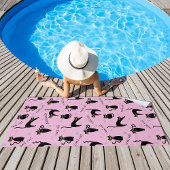 Mod Black Cats Individuelle Name und Phrase Strandtuch