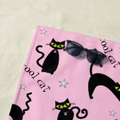 Mod Black Cats Individuelle Name und Phrase Strandtuch (Beispiel)