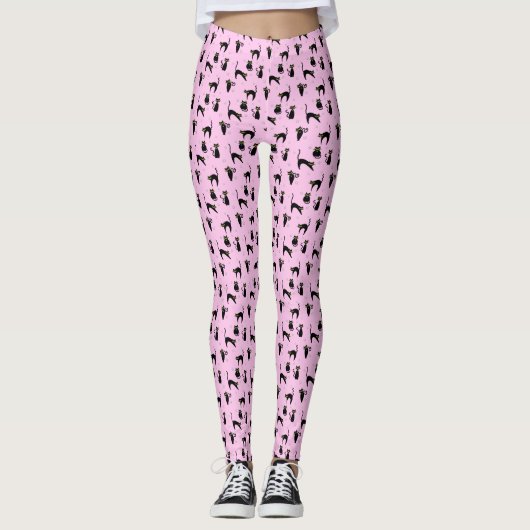 Mod Black Cats Leggings (Vorderseite)