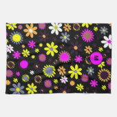 Mod Black Floral Geschirrtuch (Horizontal)