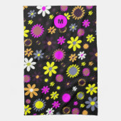 Mod Black Floral Geschirrtuch (Vertikal)