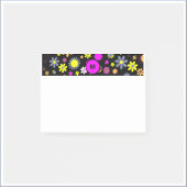 Mod Black Floral Post-it Klebezettel