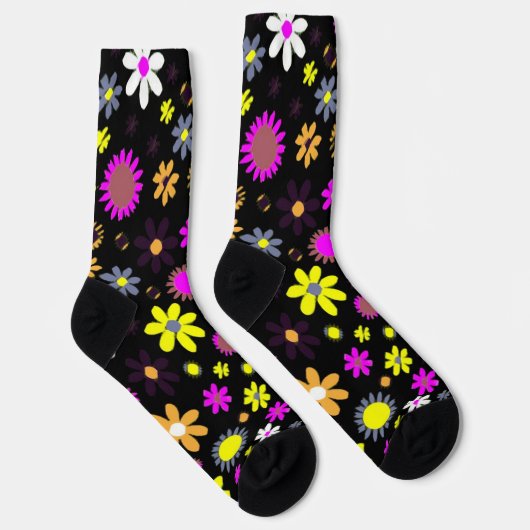 Mod Black Floral Socken (Rechts)