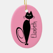 Mod Black Kitty Ornament (Hinten)