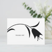 MOD BLACK TULIP WEDD DANKESKARTE (Stehend Vorderseite)