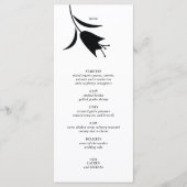 MOD BLACK TULIP WEDD MENÜKARTE (Vorderseite)