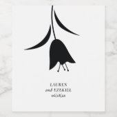 MOD BLACK TULIP WEDD WEINETIKETT (Einzelnes Label)