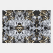 Mod Black Wrapping Paper Flat Sheet Set 3 Geschenkpapier Set (Vorderseite 3)