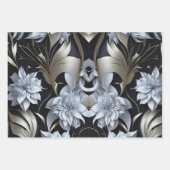 Mod Black Wrapping Paper Flat Sheet Set 3 Geschenkpapier Set (Vorderseite 2)