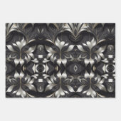 Mod Black Wrapping Paper Flat Sheet Set 3 Geschenkpapier Set (Vorderseite)