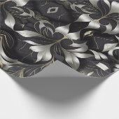 Mod Black Wrapping Paper Roll Geschenkpapier (Ecke)