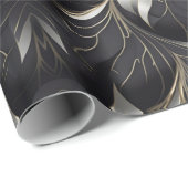 Mod Black Wrapping Paper Roll Geschenkpapier (Rolleneckpunkt)