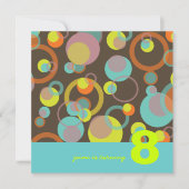 Mod Blasen-Party Einladungen (Vorderseite)