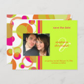 Mod-Blasen, Postkarten für Save the Date Foto, (Vorne/Hinten)