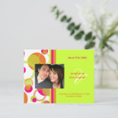 Mod-Blasen, Postkarten für Save the Date Foto, (Stehend Vorderseite)