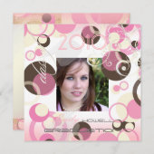 Mod-Blasen/Wirbel/Damast/Abschlüsse Einladung (Vorne/Hinten)