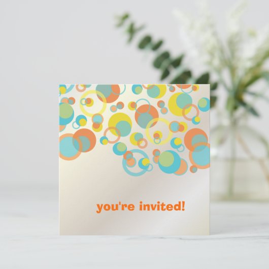 Mod-Blasen/zeitgenössische Einladungen (Stehend Vorderseite)