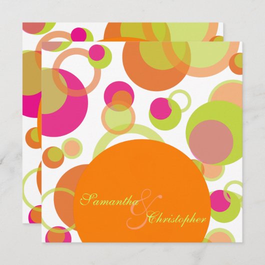 Mod-Blasen/zeitgenössische Einladungen (Vorne/Hinten)