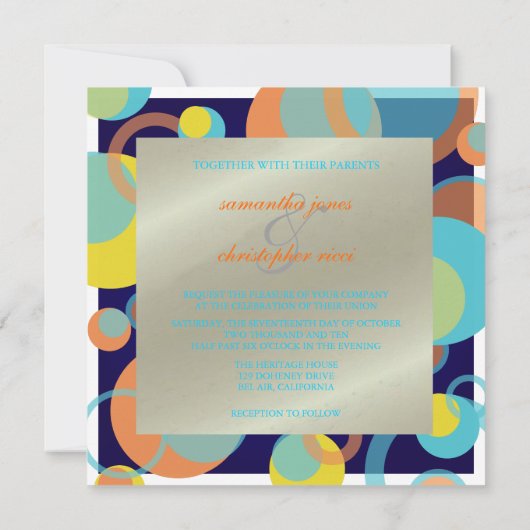 Mod-Blasen/zeitgenössische Einladungen/DIY-Farbgeb Einladung (Rückseite)