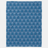 Mod Blizzard Blue Snowflake Fleece Blanket (Vorderseite)