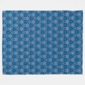 Mod Blizzard Blue Snowflake Fleece Blanket (Vorderseite (Horizontal))