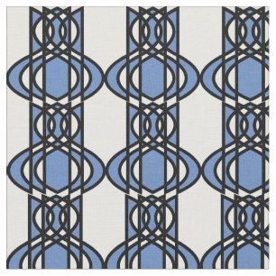 Mod Blue Abstrakt Scarab Muster Stoff