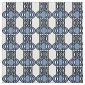 Mod Blue Abstrakt Scarab Muster Stoff (Muster)