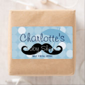 Mod Blue Dot Mustache Baby Dusche Wasser Flasche (Insitu)