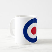 MOD Blue Red and White Coffee Tasse | MOD Geschenk (Vorderseite Links)