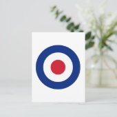 MOD Blue Red and White Post Card | MOD Geschenke Postkarte (Stehend Vorderseite)