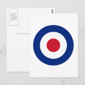 MOD Blue Red and White Post Card | MOD Geschenke Postkarte (Vorne/Hinten)