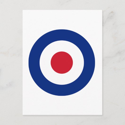 MOD Blue Red and White Post Card | MOD Geschenke Postkarte (Vorderseite)