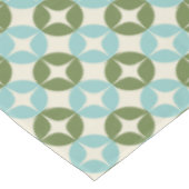 Mod Blue Sage Green Festive Geometric Mitte Jahrhu Tischdecke (Schrägansicht)