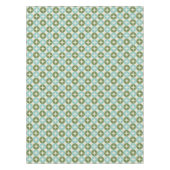 Mod Blue Sage Green Festive Geometric Mitte Jahrhu Tischdecke (Vorderseite)