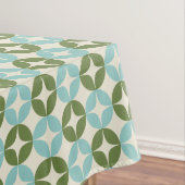 Mod Blue Sage Green Festive Geometric Mitte Jahrhu Tischdecke (Beispiel)