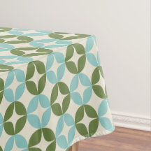 Mod Blue Sage Green Festive Geometric Mitte Jahrhu