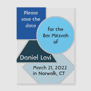 Mod Blue Shapes speichern das Datumsformat Magnetkarte