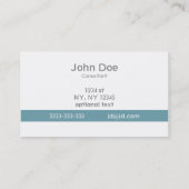 Mod Blue White Classy Real Anwesen Visitenkarten Visitenkarte (Rückseite)