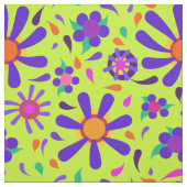Mod-Blume auf Peridot Large Repeat Stoff (Muster)