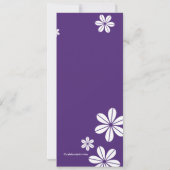 Mod Blume Brautdusche Einladung Lila (Rückseite)