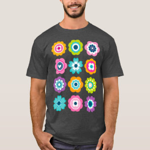 Mod Blume Frühlingsfarben T-Shirt
