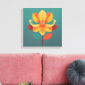 Mod Blume Leinwanddruck (Insitu (Wohnzimmer))