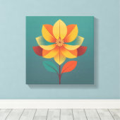 Mod Blume Leinwanddruck (Insitu (Holzboden))