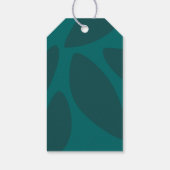 Mod Blume Petals Botanisches Aquamarines Brautpart Geschenkanhänger (Rückseite)