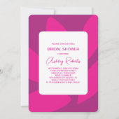 Mod Blume Petals Botanisches Fuchsisches Brautpart Einladung (Vorderseite)