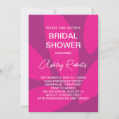 Mod Blume Petals Botanisches Fuchsisches Brautpart Einladung (Vorderseite)