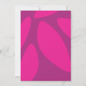 Mod Blume Petals Botanisches Fuchsisches Brautpart Einladung (Rückseite)