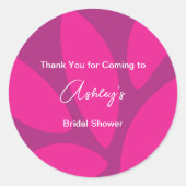 Mod Blume Petals Botanisches Fuchsisches Brautpart Runder Aufkleber (Vorderseite)