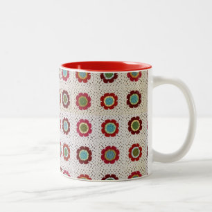 Mod-Blumendecke 11 Unze Zwei-Ton Tasse