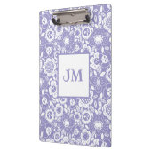 Mod-Blumenmuster mit Initialen Klemmbrett (Links)